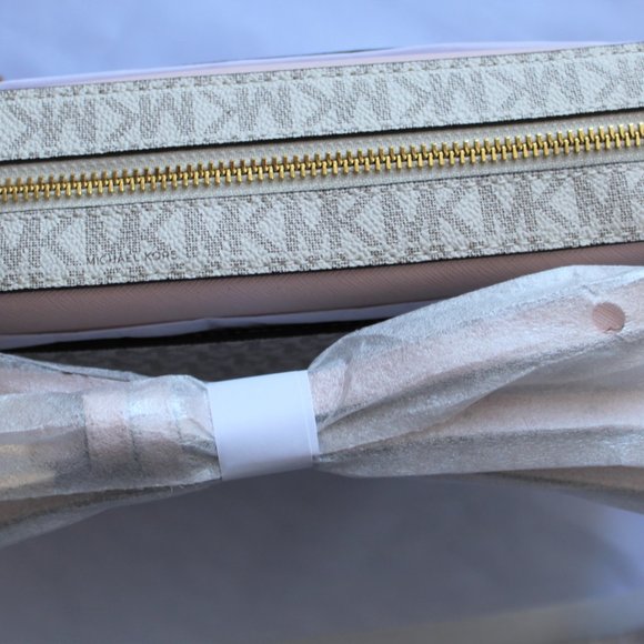 NWT MICHAEL KORS Jet Set Large Zip Crossbody in Powder blush - Picture 2 of 4